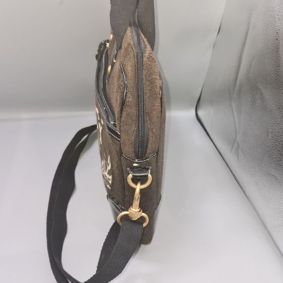 VTG Juicy Couture Brown Laptop Bag Y2K Towelling 90's Travel Work Office RARE - Picture 8 of 11